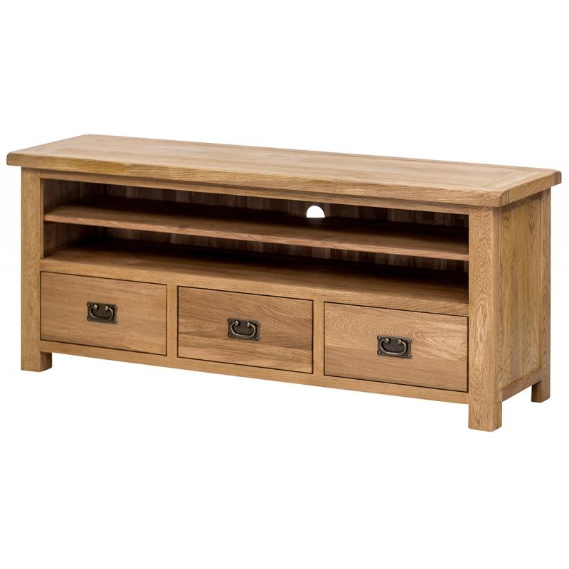 Kingsbury Solid Oak Large TV Unit With Drawers